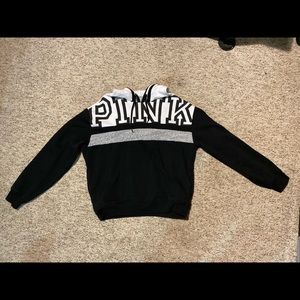 Victoria Secret Pink zip up hooded sweatshirt